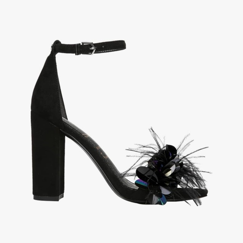 Sam Edelman - feather sequin sandal heel